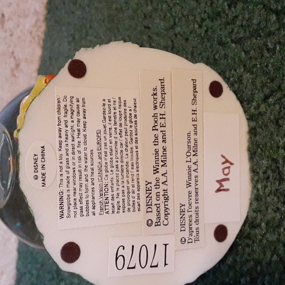 *May* Disney glitter globe, 4" tall - Picture 3 of 4